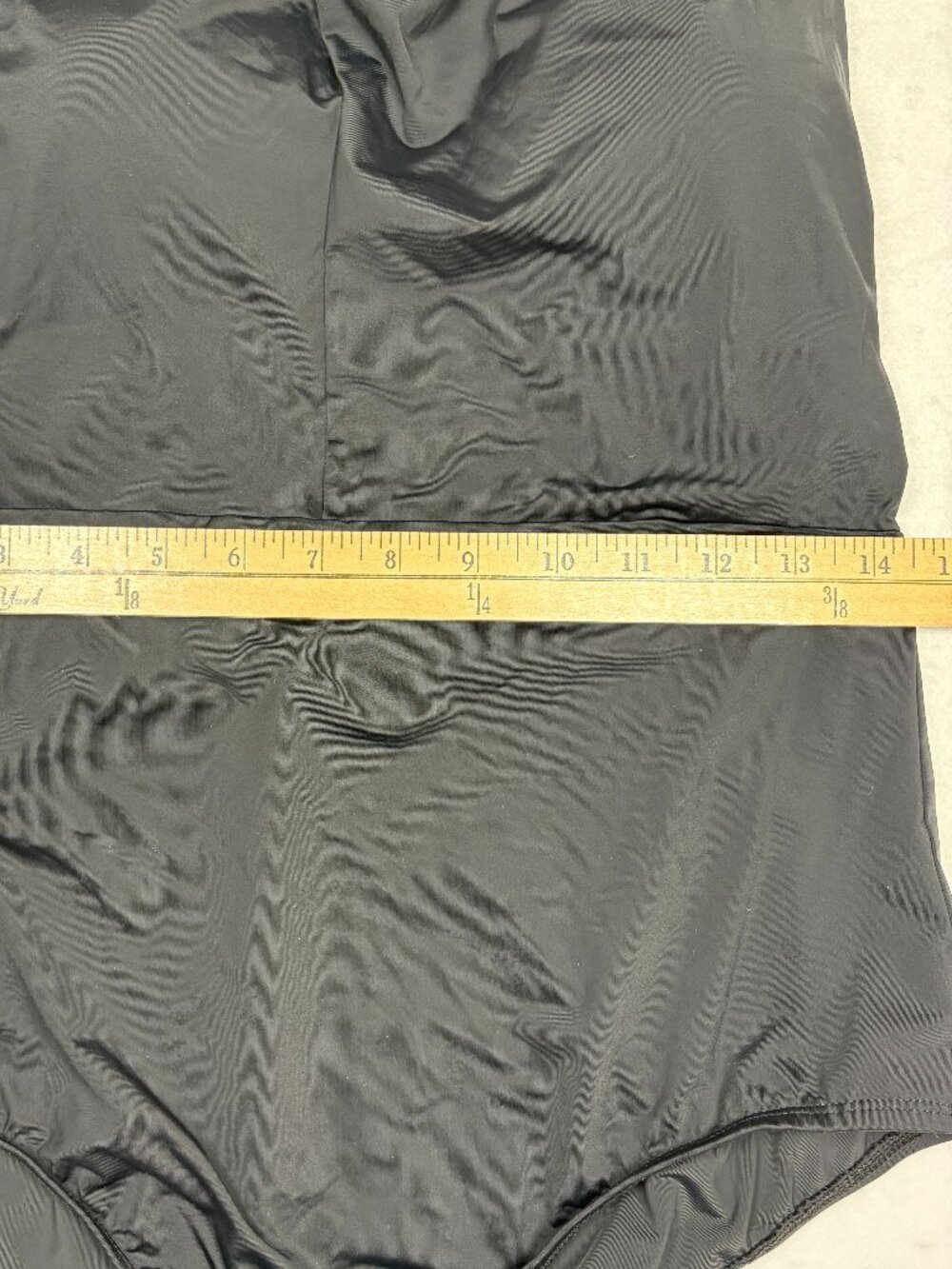 Jantzen Black One Piece High Neck Swimsuit Tummy Control UPF 50 Sporty Glam 14 - Picture 3 of 6